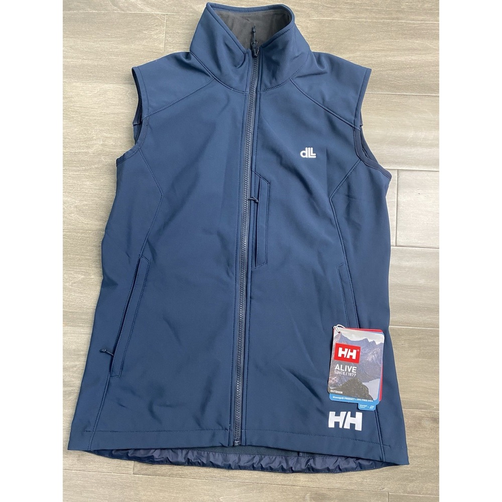 Helly Hansen Crew Vest Womens Size M Navy Marine Softshell Sailing Jacket Hiking
